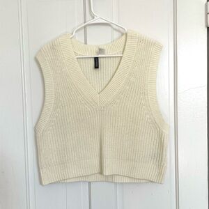 Cream Sweater Vest L